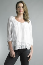 3 layer white top-BEST SELLER