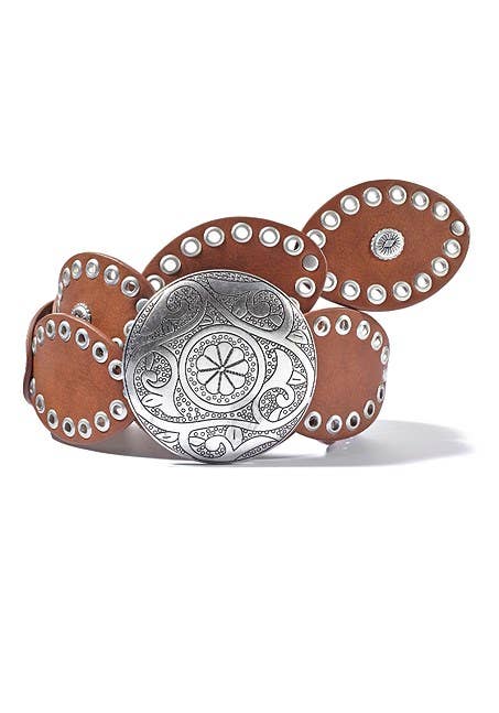 Camel color belt with Silver Buckle 