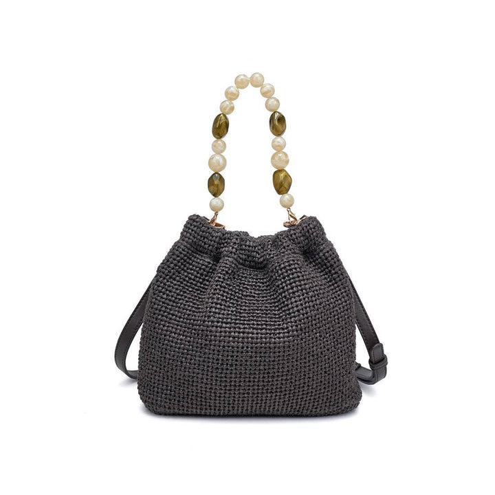 Natural Crossbody Bag Beaded Handle