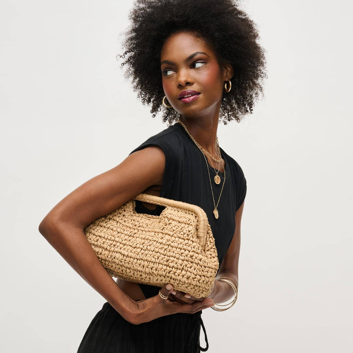 Straw Clutch Bag Natural