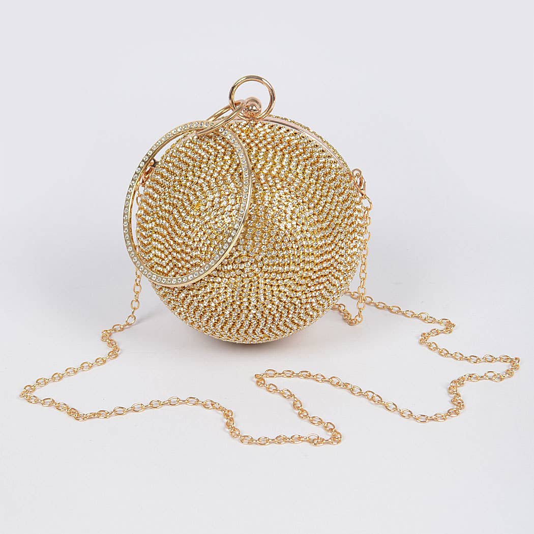 Rhinestone ball clutch