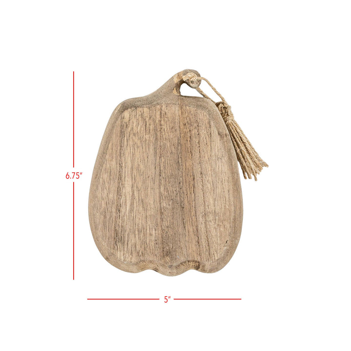 Carved Wood Pumpkin Dish