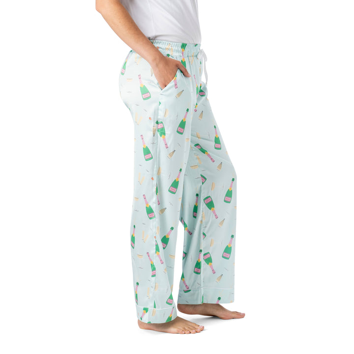 Boots & Bubbles Satin Pajama Pant