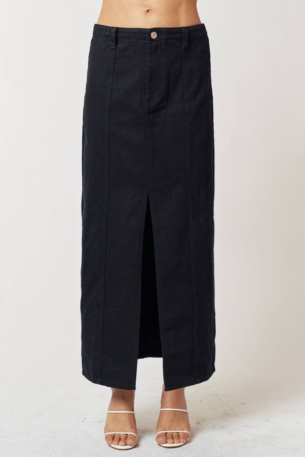 Khaki Skirt w/ Front Slit