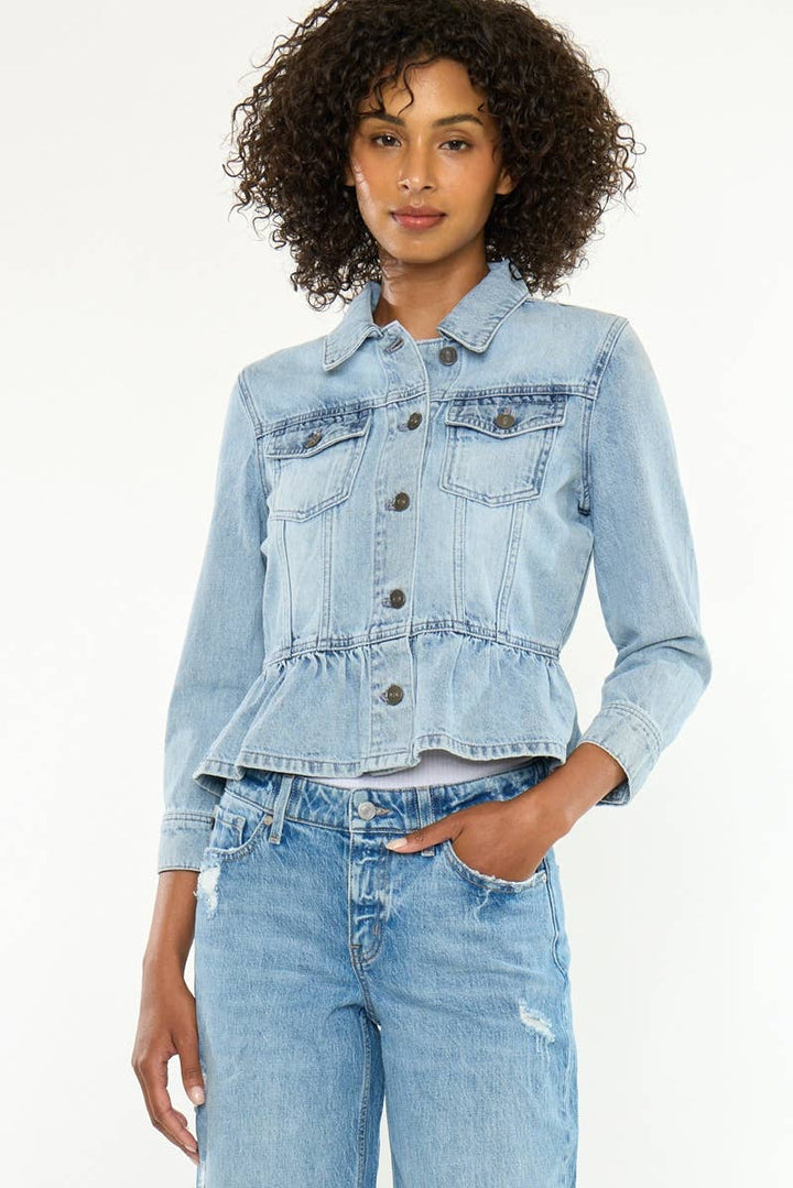 Peplum Denim Jacket