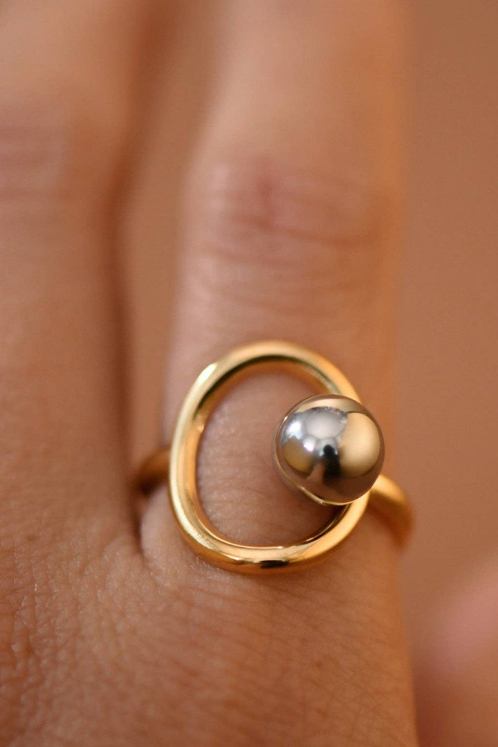 18K Gold Plated Waterproof Stainless Steel Ring