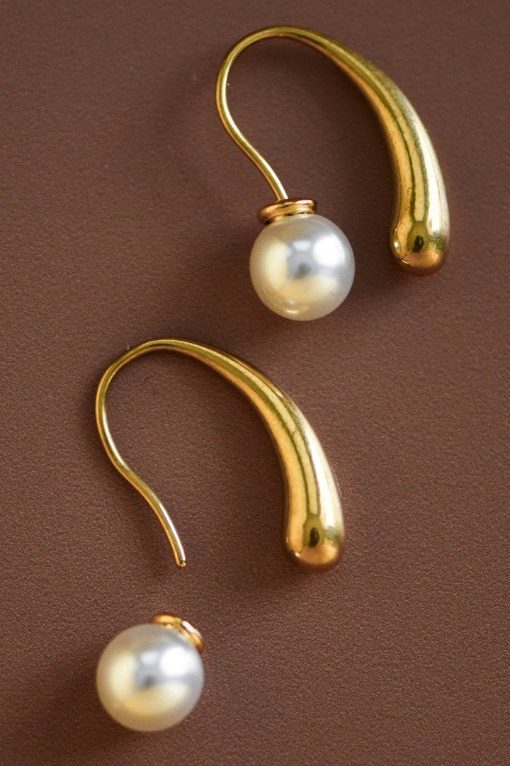 18K Gold Plated Waterproof Stainless Steel Hoop Earrings