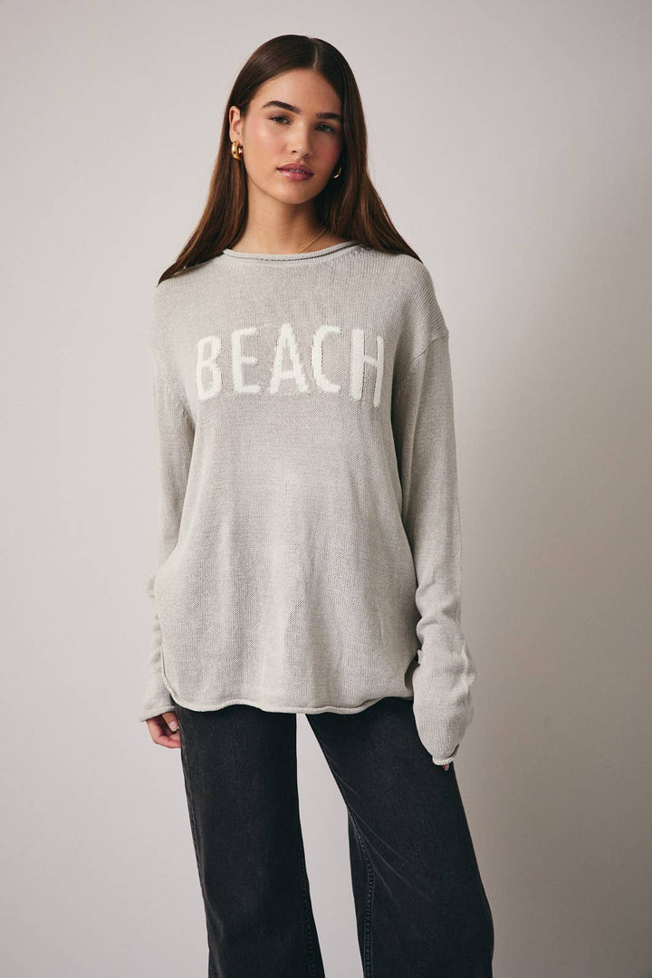 Lime Green BEACH Sweater