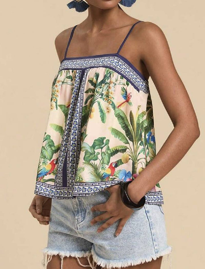 Tropical Print Cami Top