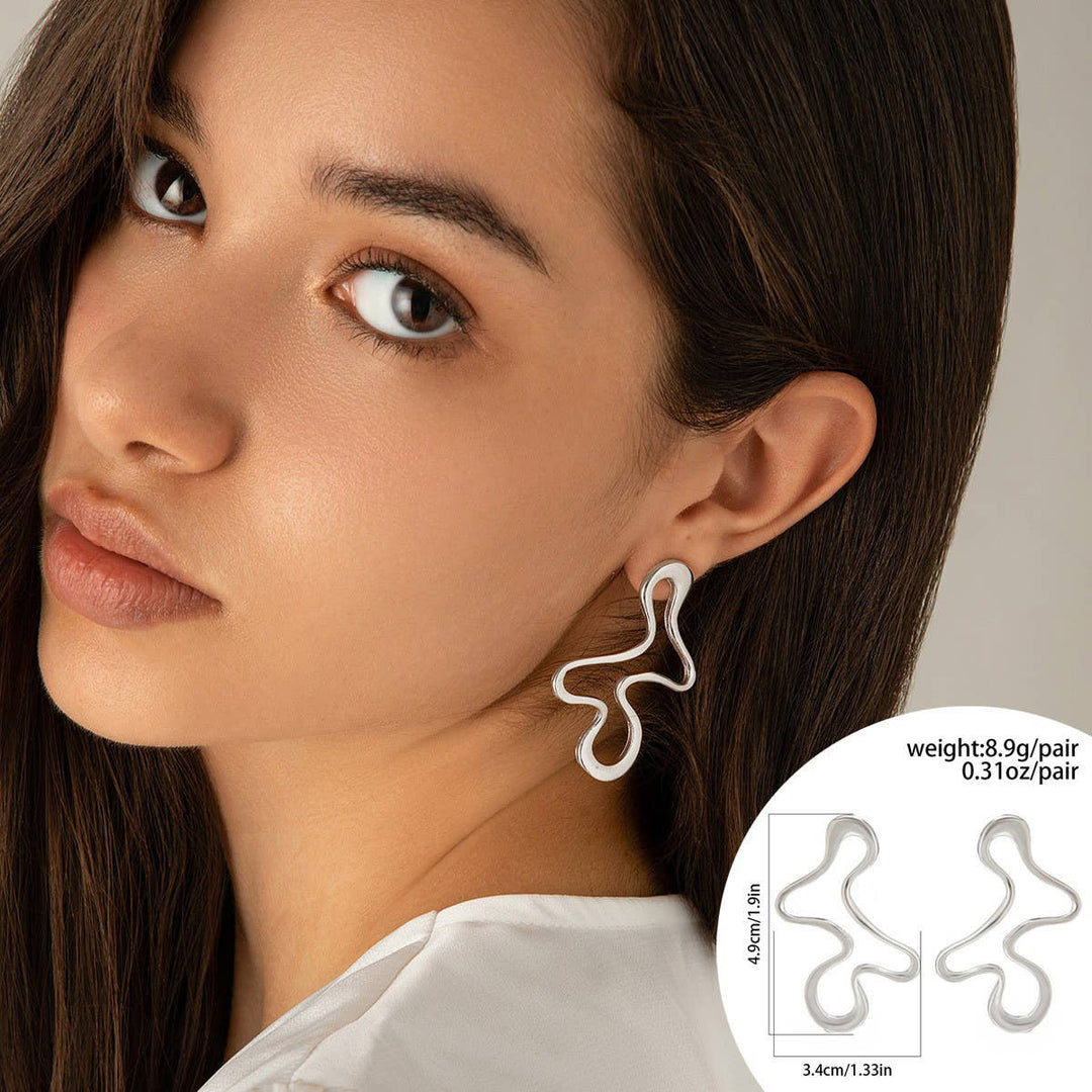 Abstract Flow Statement Earrings
