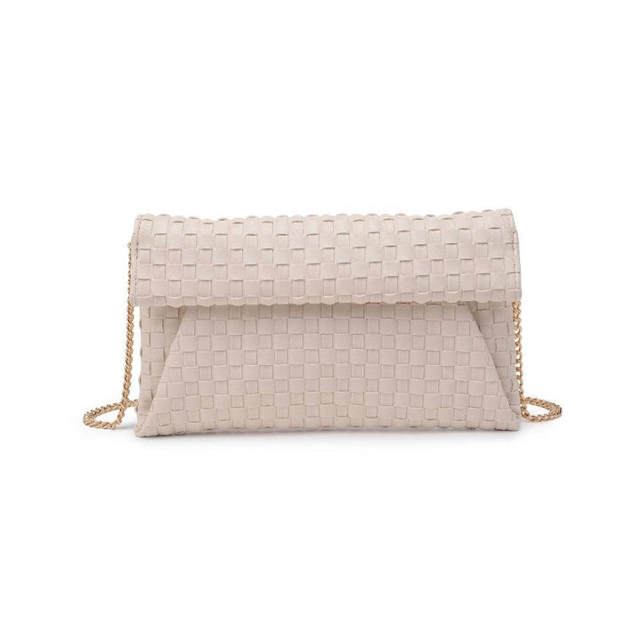 Wine Woven Clutch Crossbody Bag