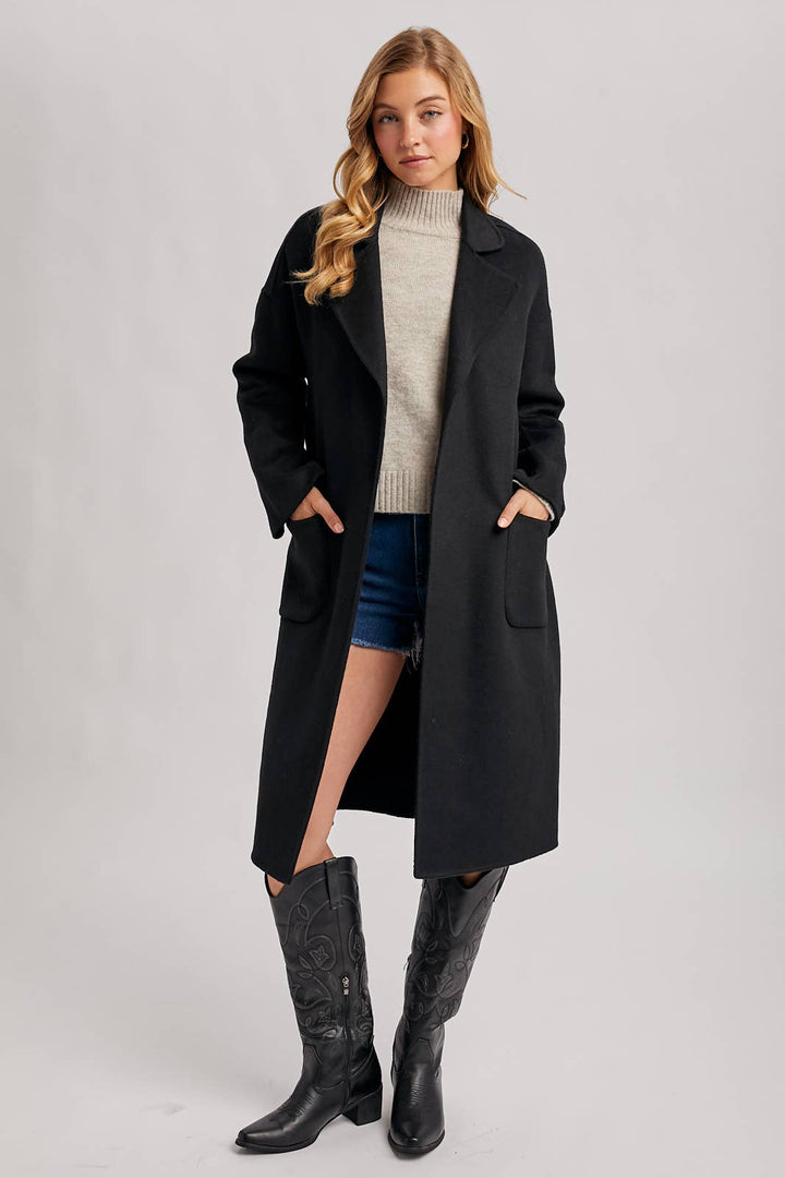 Camel Belted Long Coat