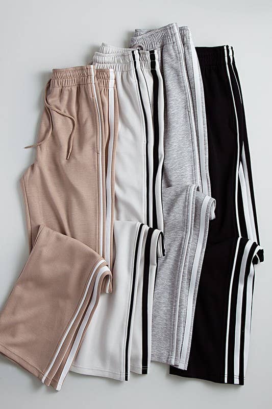 Striped Drawstring Relaxed Sweatpants