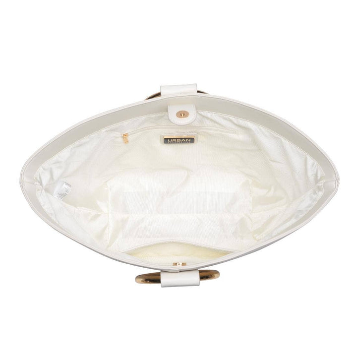 Black Luxe Tote with Gold Handle