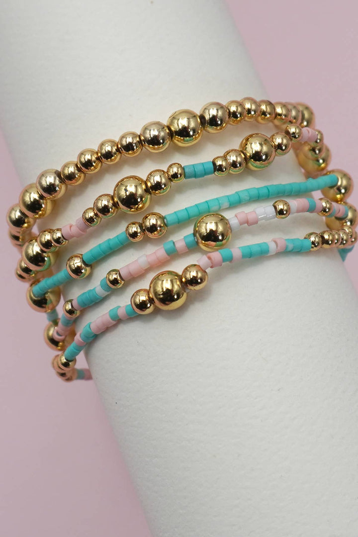 Multi Strand Turquoise Stretch Bracelet