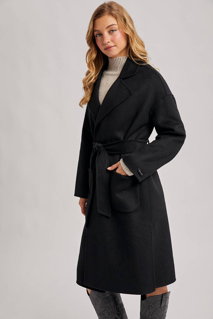 Camel Belted Long Coat
