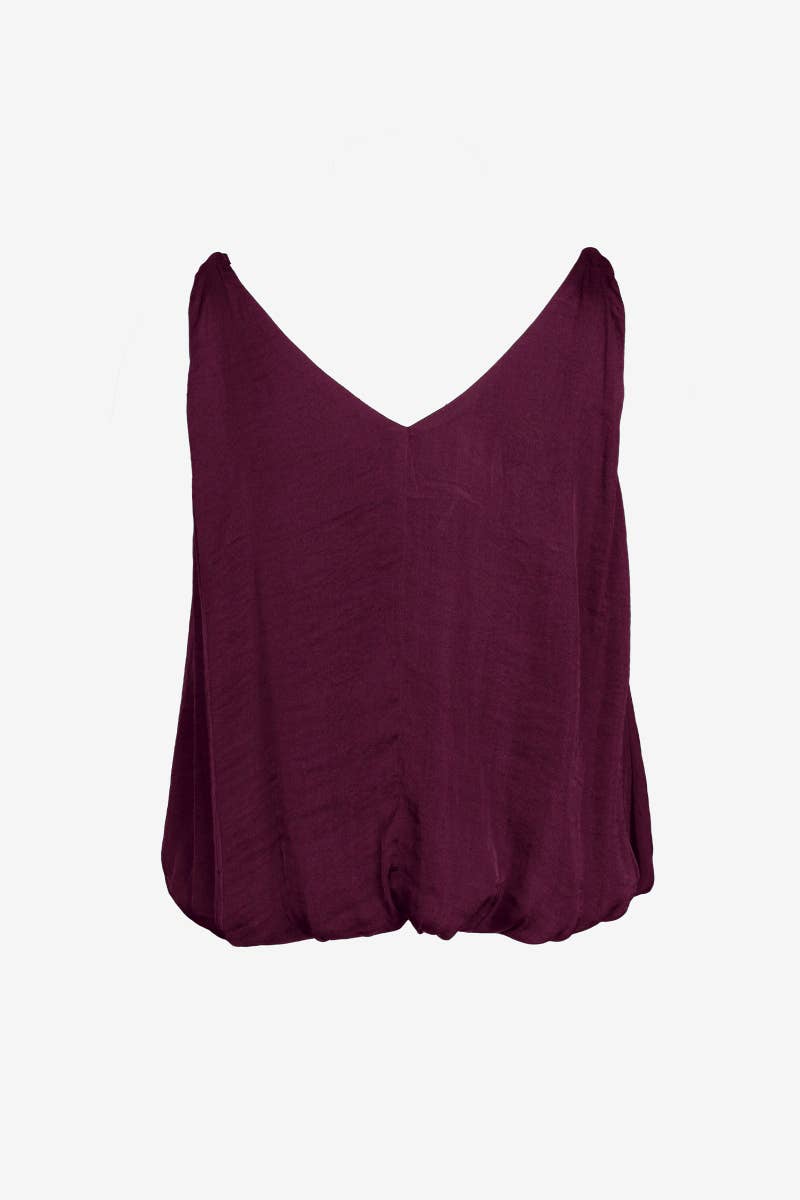 Billowy Strap Accent Tank Top