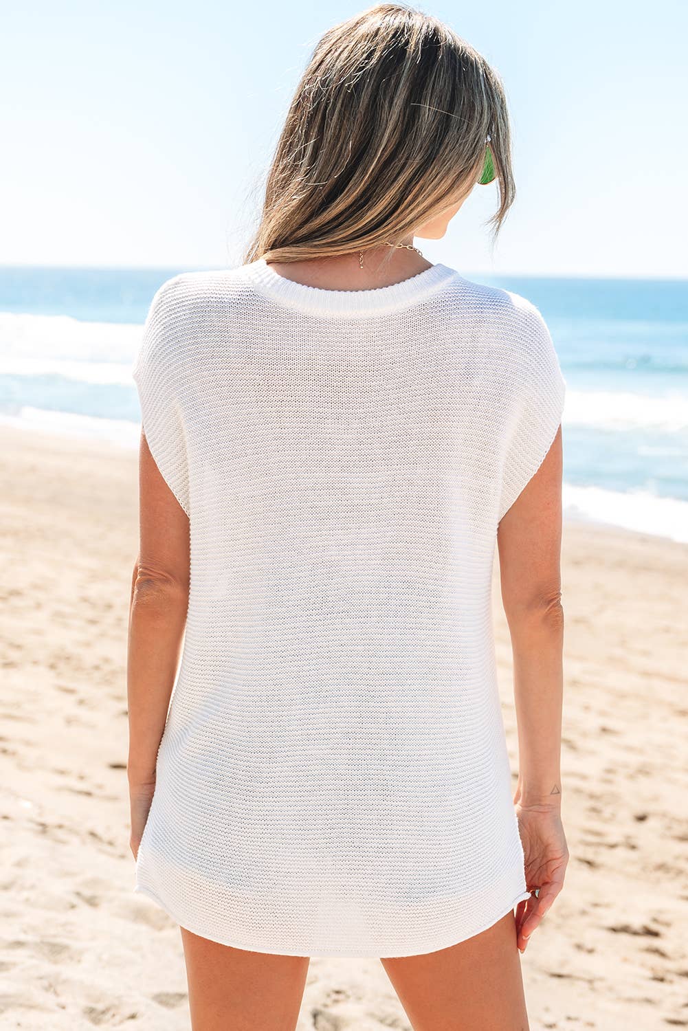 Pink Round Neck Sweater Top