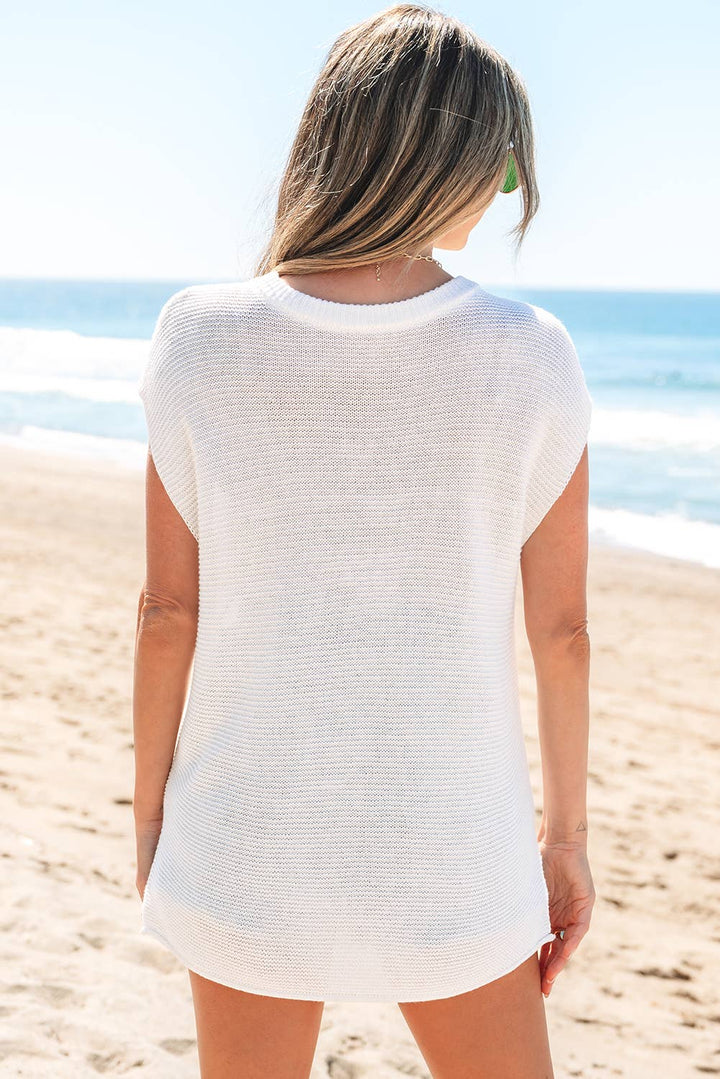 Pink Round Neck Sweater Top