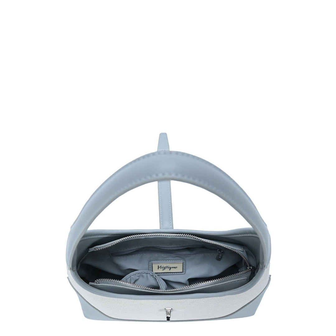White Cotton Canvas Shoulder Bag