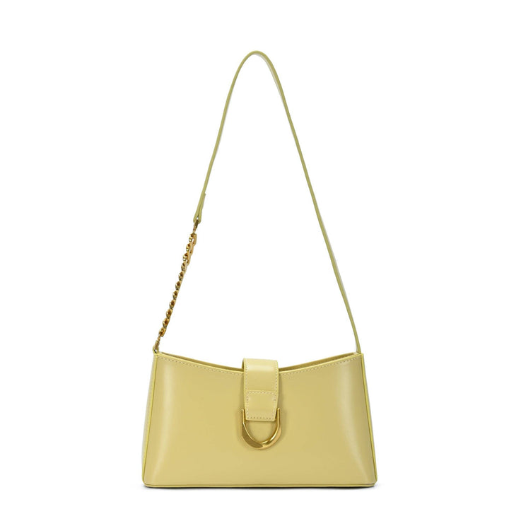 Beige Leather Shoulder Bag