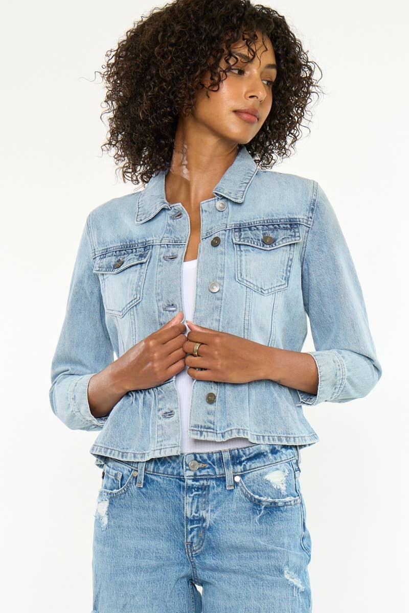 Peplum Denim Jacket