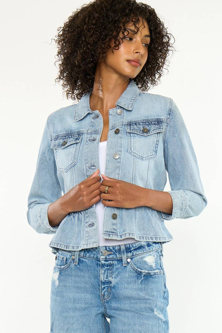 Peplum Denim Jacket
