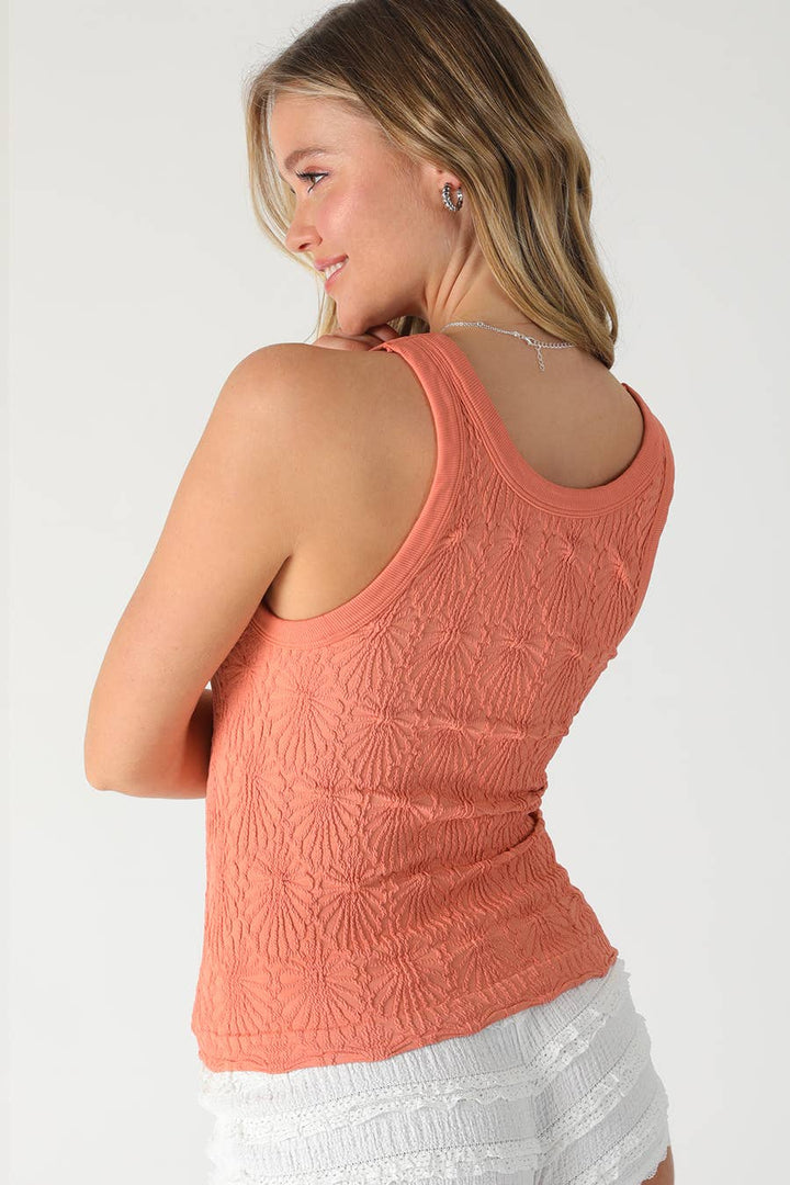 Lace Textured Tank Top