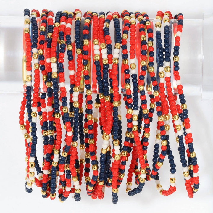 Stretch Seed Bead GAME DAY Bracelets