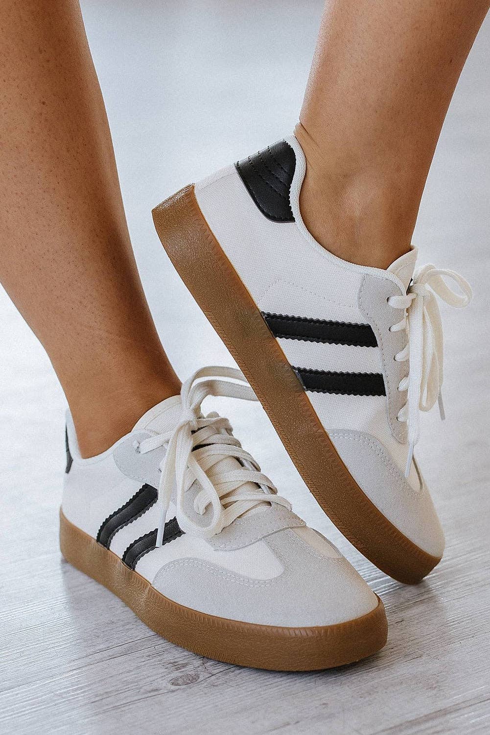 Striped Flat Sneaker