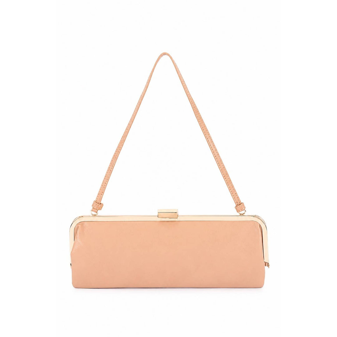 Red Faux Leather Frame Clutch