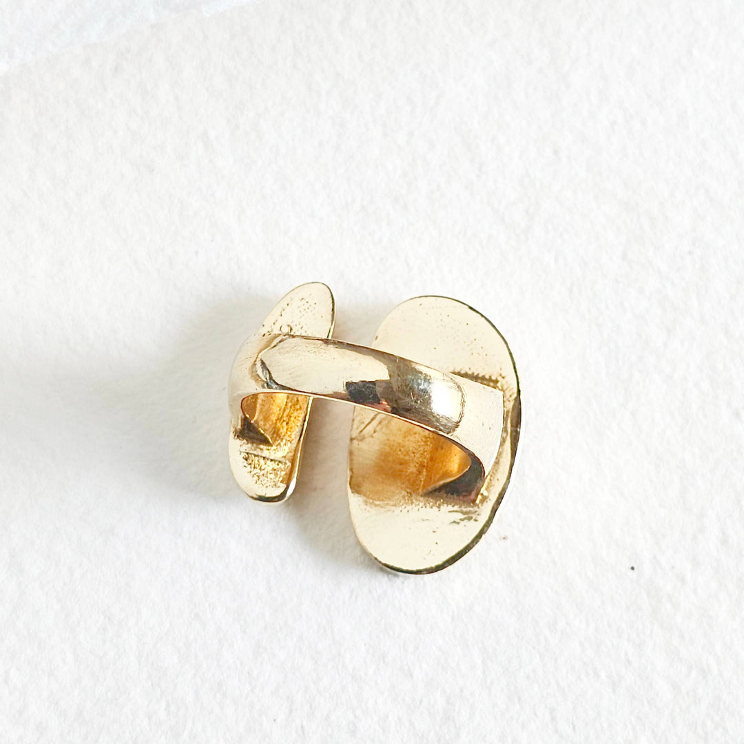 Brass organic orb ring