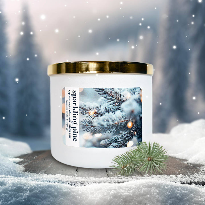 Sparkling Pine 3-Wick Jar Candle, Soy Blend Wax, 14oz