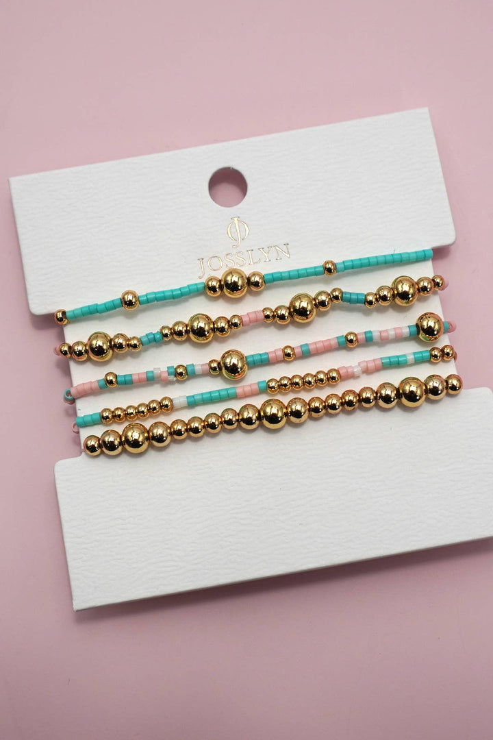 Multi Strand Turquoise Stretch Bracelet