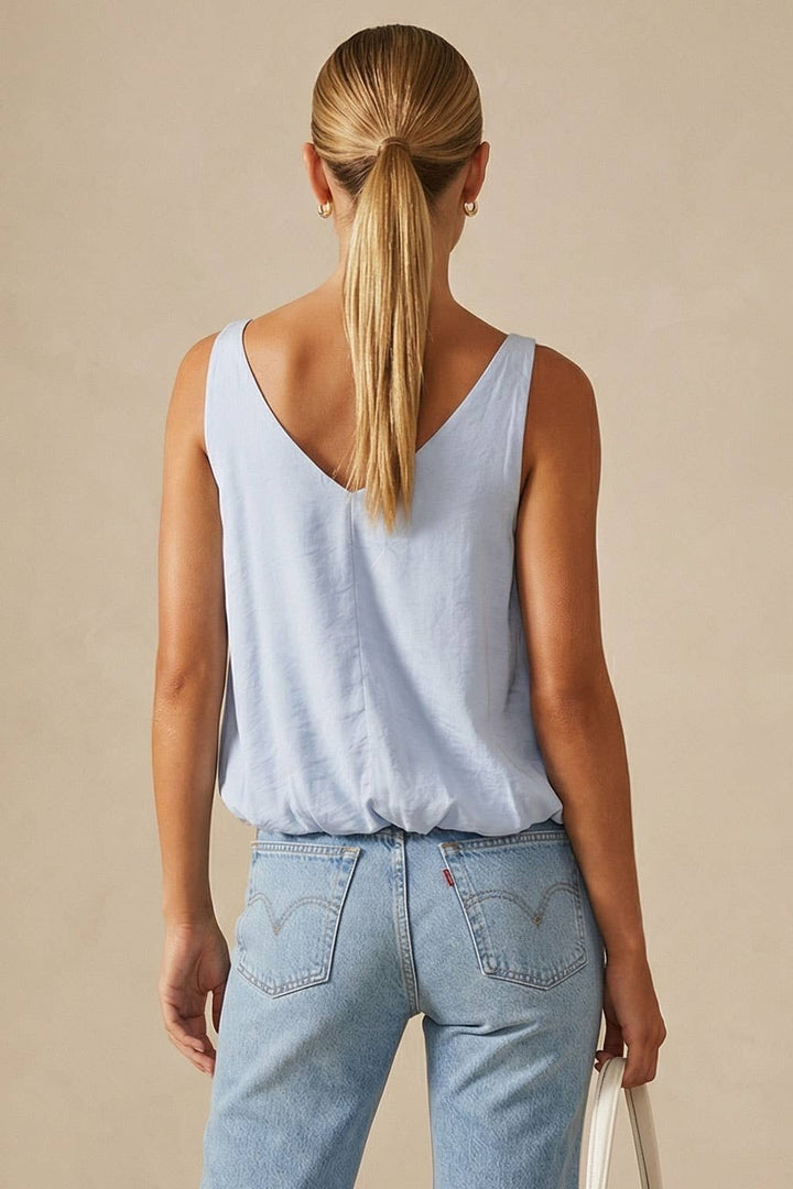 Billowy Strap Accent Tank Top