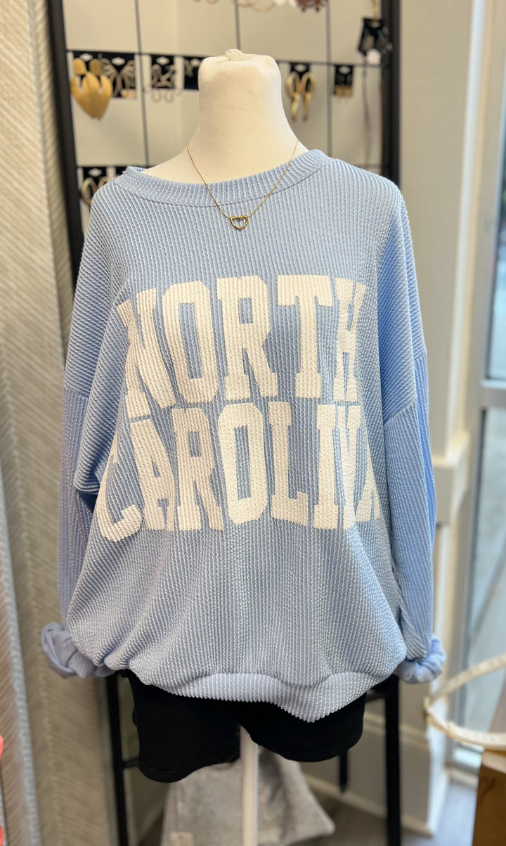 North Carolina Blue Oversized Sweatshirt