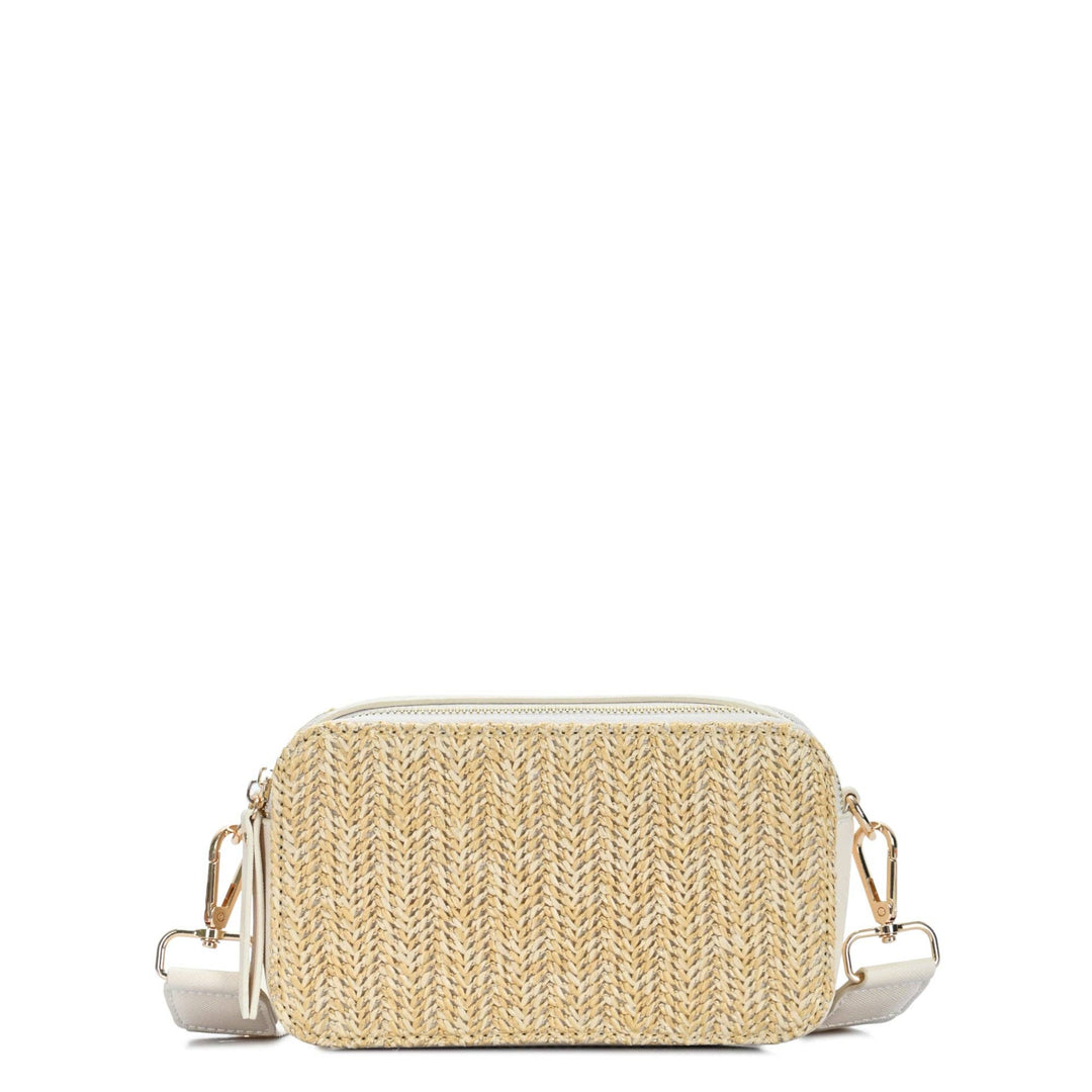 Camel &amp; Straw Crossbody