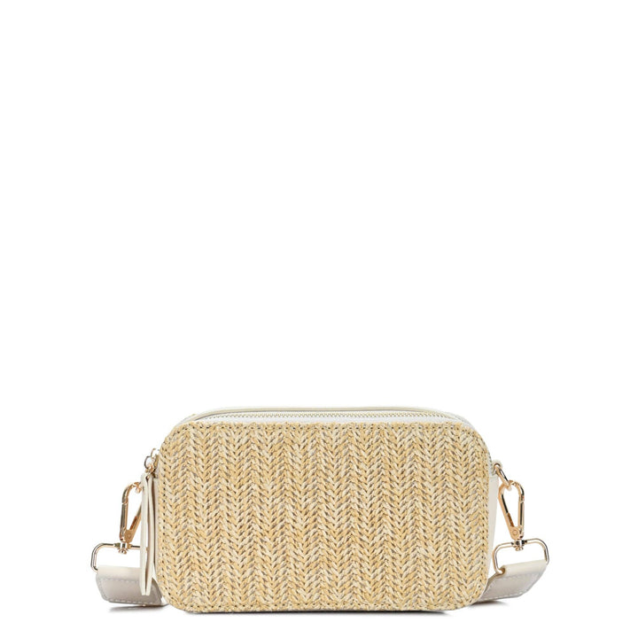 Camel &amp; Straw Crossbody