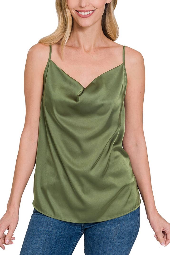 Satin Burgandy cami top