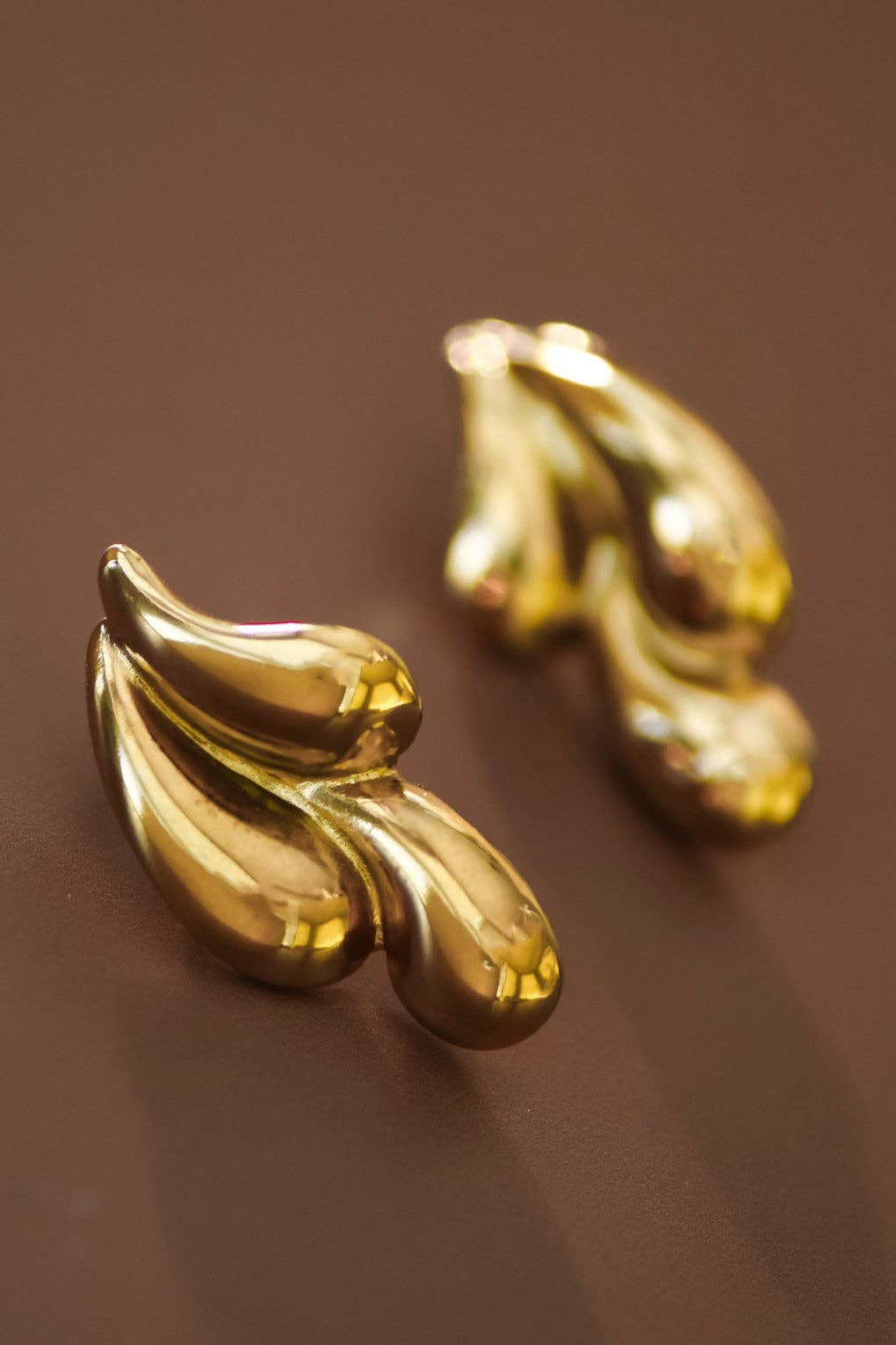 18K Gold Plated Waterproof Stainless Steel Stud Earrings - 7582