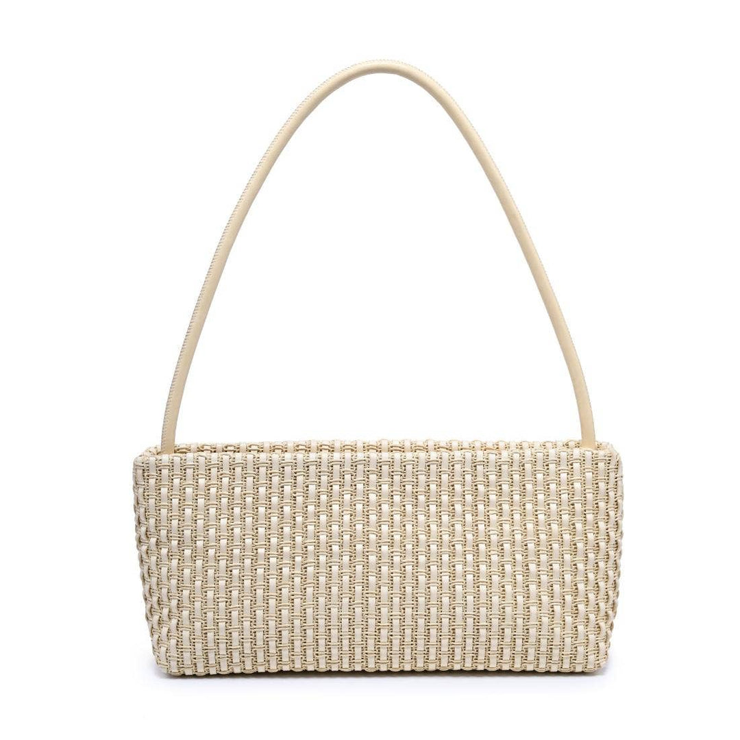 Natural Woven Shoulder Bag