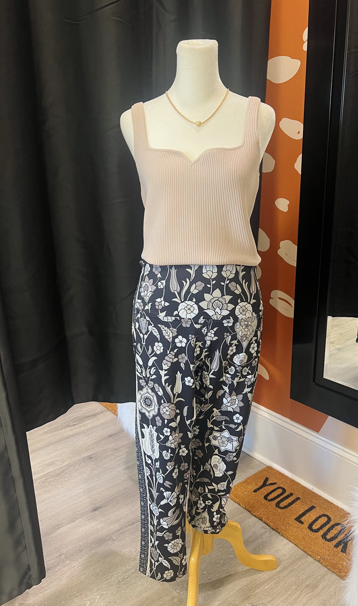 Designer Black & Tan Leggings