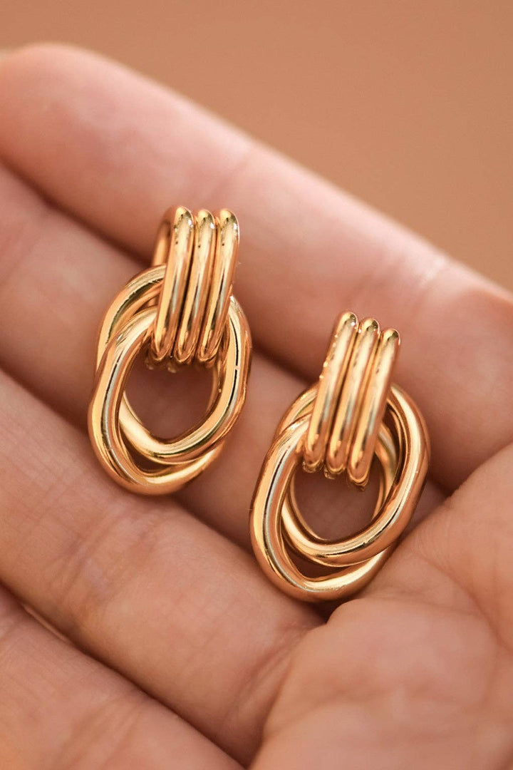 18K Gold Plated Waterproof Stainless Steel Stud Earrings