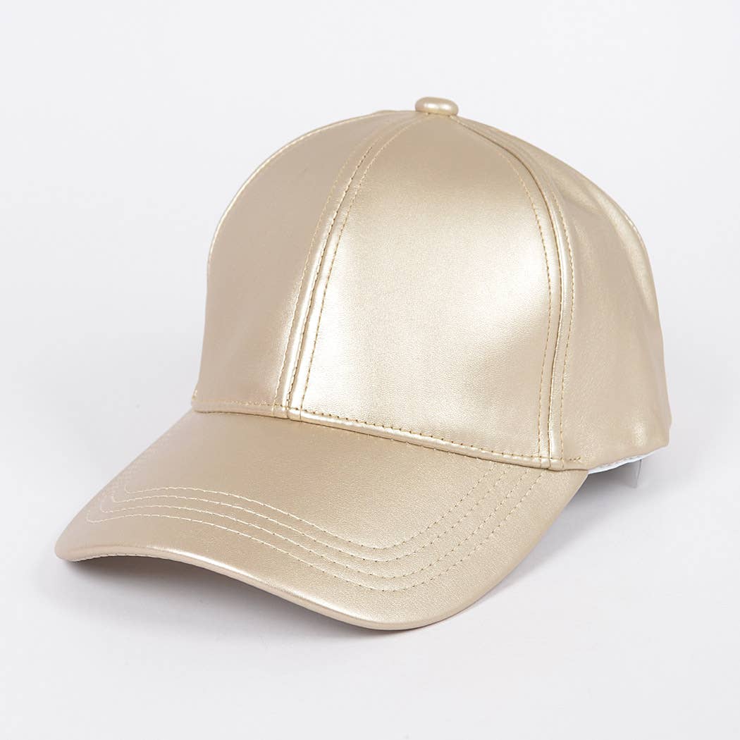Faux Leather Cap