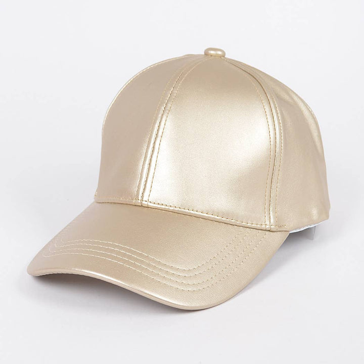 Faux Leather Cap