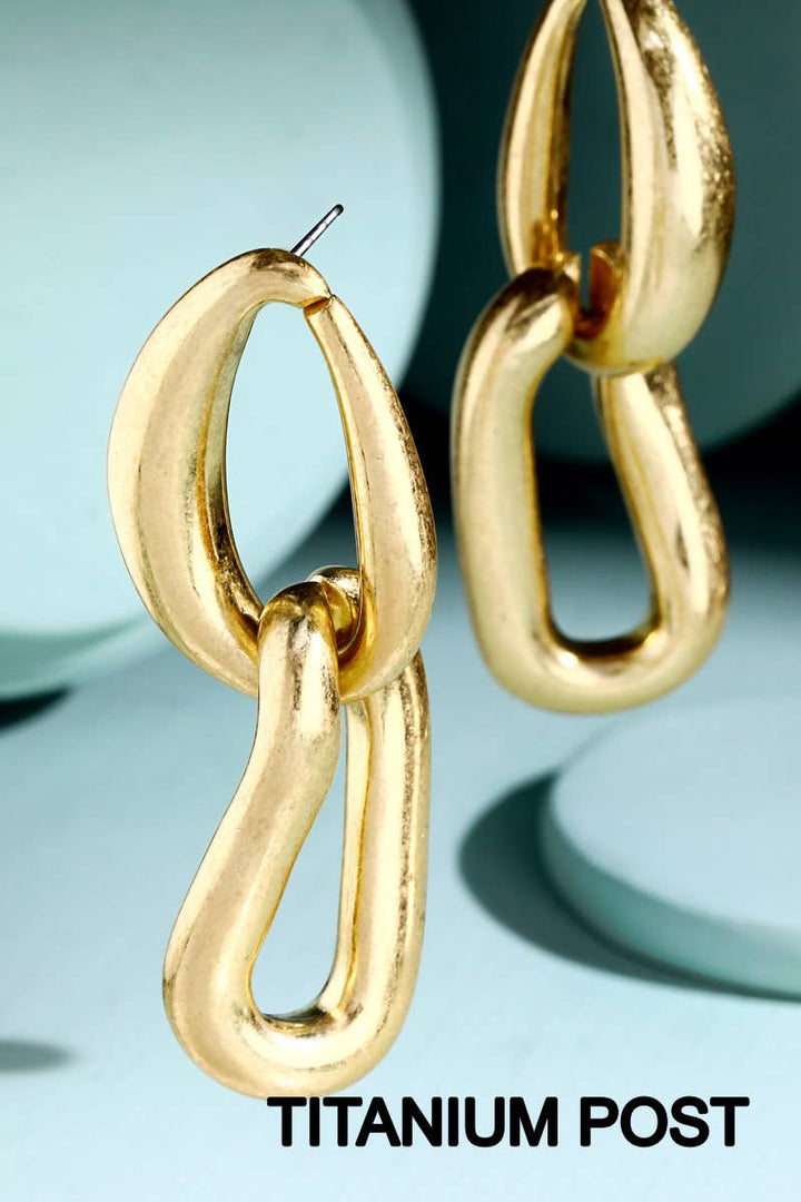 Hypoallergenic Chunky Chain Link Earrings