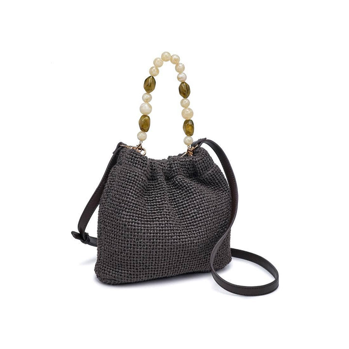 Natural Crossbody Bag Beaded Handle