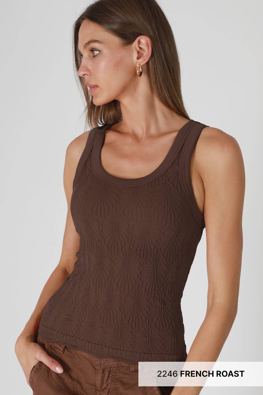Lace Textured Tank Top