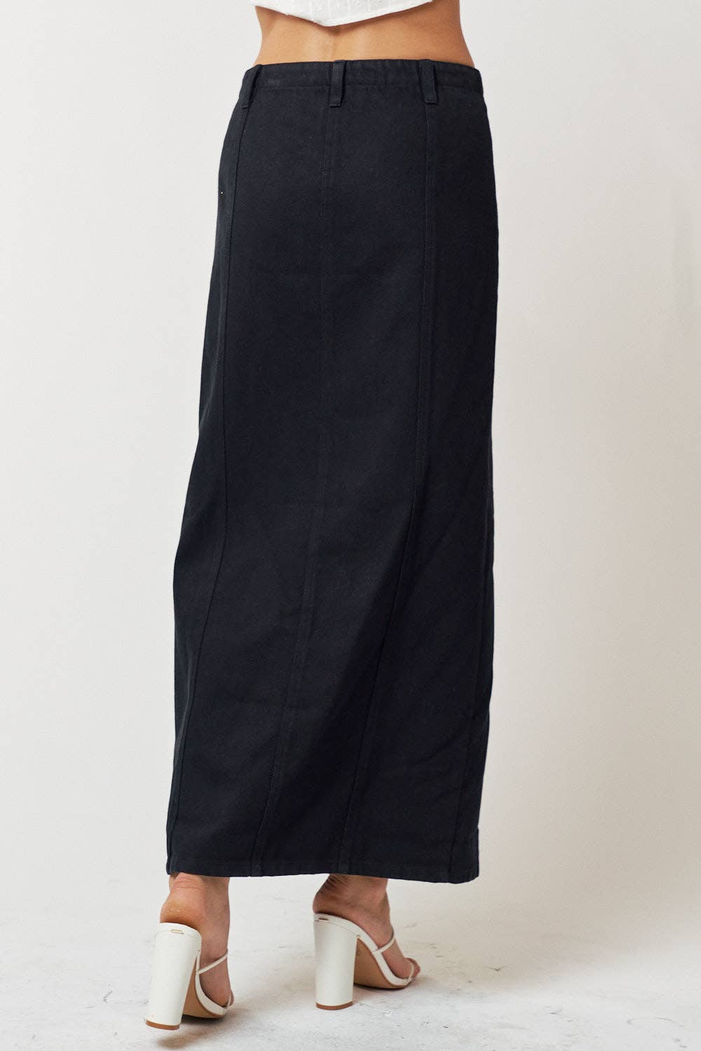 Khaki Skirt w/ Front Slit