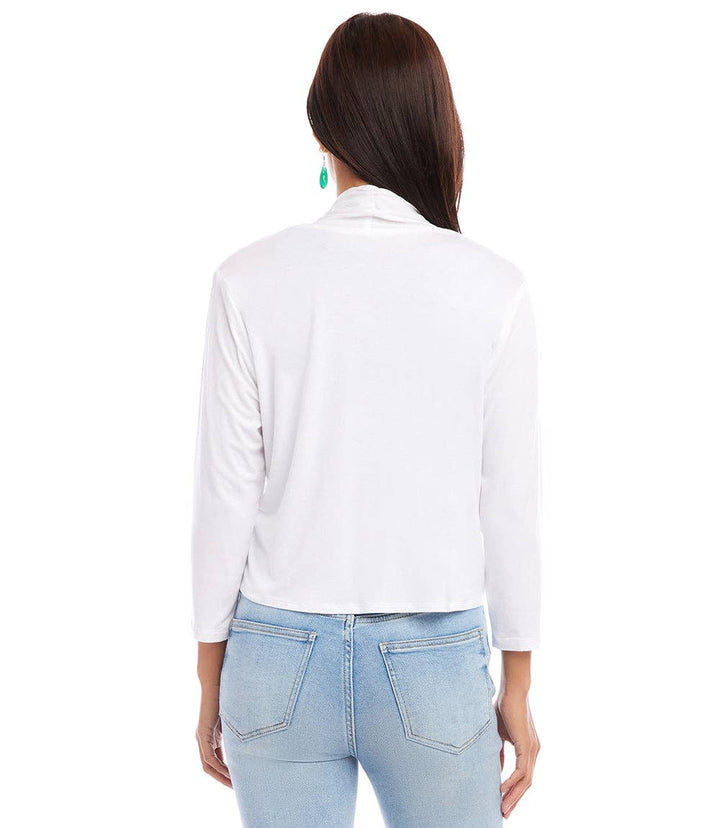 White Open Front  Cardigan
